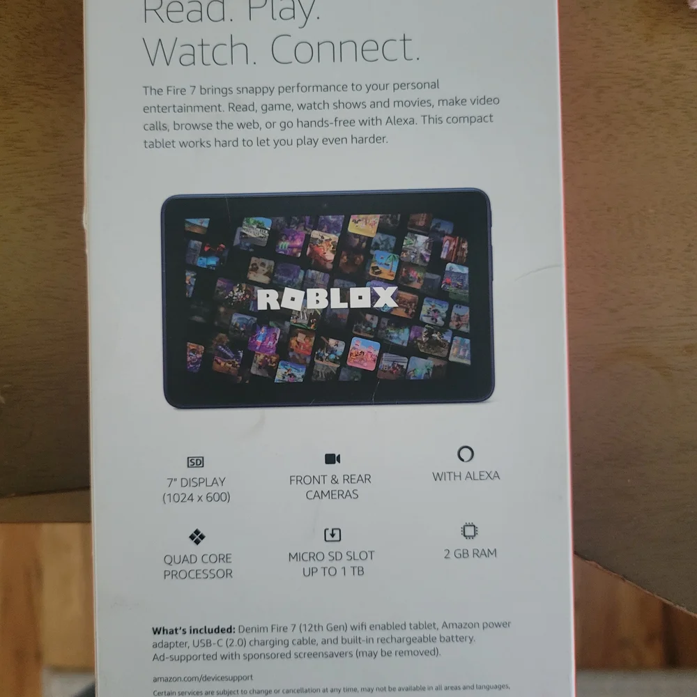 Amazon Fire 7 Tablet - Black and Blue